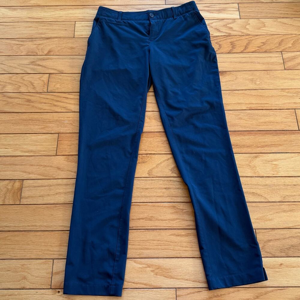 Under Armour Women's Size 6 Navy Blue & Gray Fitted Performance Pants